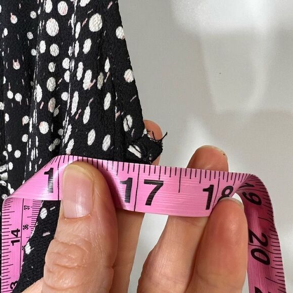 Max Studio Black Cream Pink Wrap Ruffle Maxi Dress - Picture 6 of 9